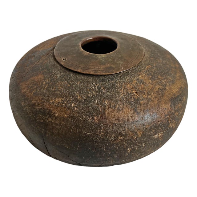 Antique India Rustic Tobacco Container For Sale