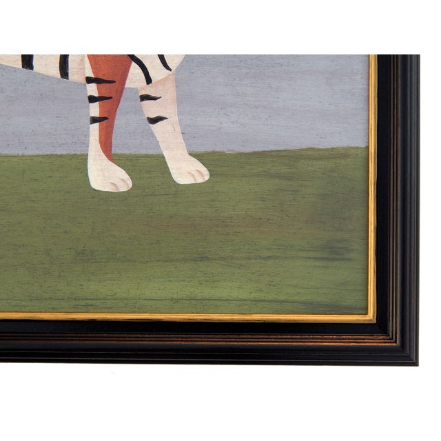 Matt Rix, Bengal Tiger Facing Right, 2000s, Discarded Household Paint on Board For Sale - Image 10 of 12