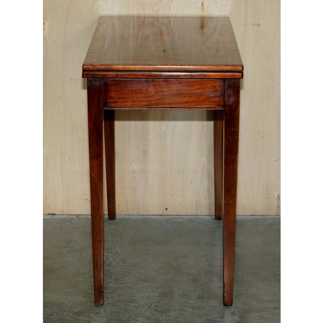 Antique Sheraton Burr & Burl Walnut Card Games Table with Satinwood Detail For Sale - Image 13 of 18