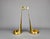 Mid 20th Century Mid Century Modern Solid Brass Candleholders With Handles - Set of 2 For Sale - Image 5 of 6