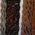 Cinnamon Amber-Brown Textured Wavy Glass Table Lamps in the Mid-Century Modern Taste - A Pair For Sale - Image 8 of 12