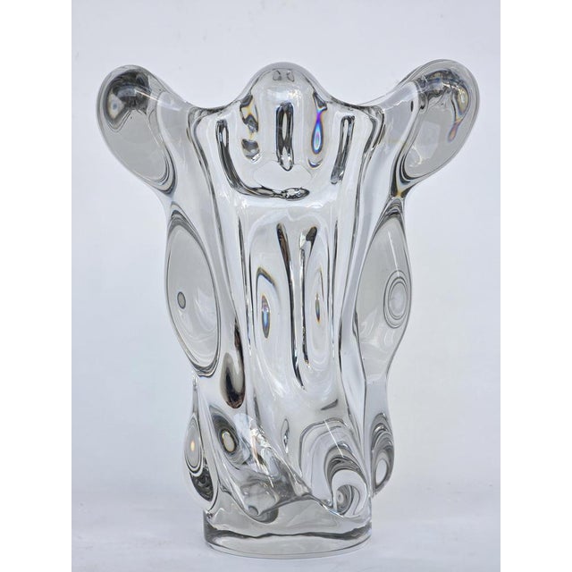 Vintage French Blown Glass Vase, 1950s For Sale - Image 4 of 9