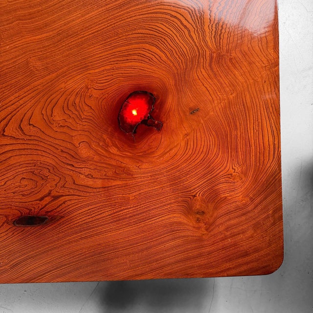 Large Japanese Zataku Low Table in Keyaki Wood, 1960s For Sale - Image 13 of 18