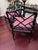 Chippendale 1980s Pair of Faux Bamboo Chippendale Armchairs With Pink Upholstered Seats For Sale - Image 3 of 4