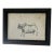 Wild Boar Drawing on Gesso Panel. (Framed) For Sale
