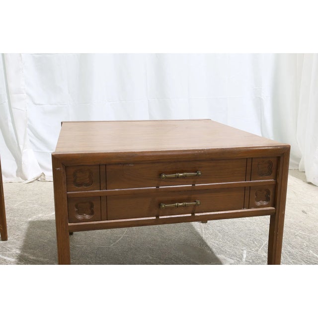 Mid 20th Century Mid Century Nightstands or End Tables by Mersman - Pair For Sale - Image 5 of 11