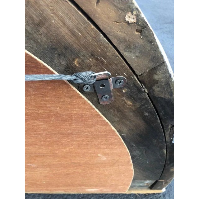 Large Half Round Pediment Mirror in Whitewashed Pine For Sale - Image 9 of 12