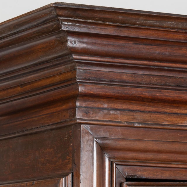 Early 19th Century French Single Door Carved Walnut Armoire Cabinet For Sale - Image 4 of 16