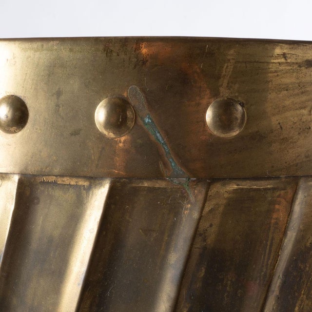Vintage Brass Jardinière Planter For Sale - Image 6 of 12
