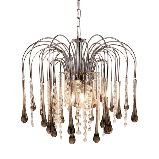 Mid-Century Murano Glass Chandelier by Paolo Venini, 1970s For Sale