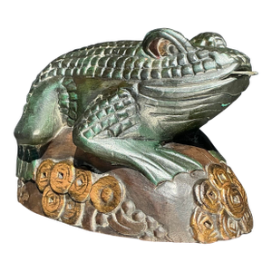 Vintage Boho Hand Carved Frog