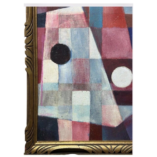 Abstract Original Vintage Abstract Oil Painting, Framed - Unknown Artist For Sale - Image 3 of 4