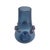 The softly tapered silhouette features a rich blue tone enhanced with delicate bubble detailing within the glass. Raised...