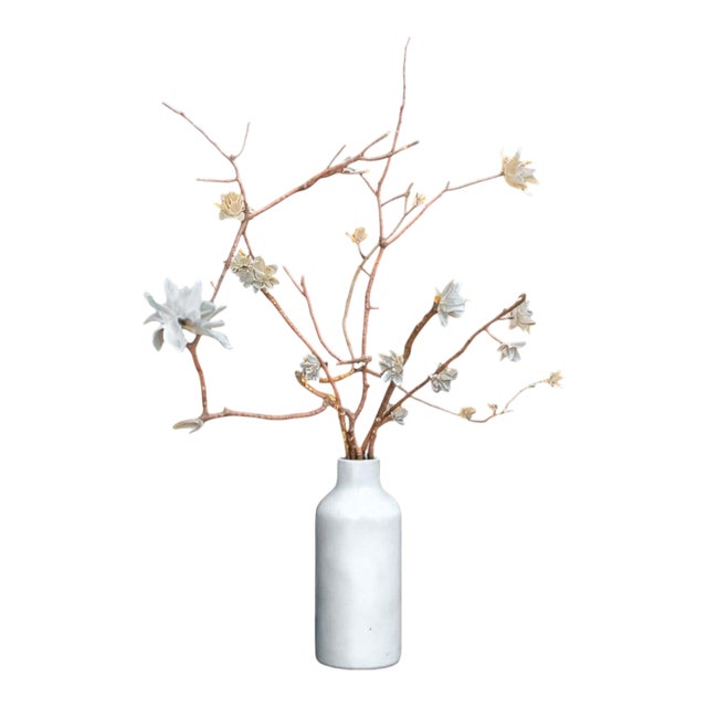 Sculpture: Flower Vase & White Roses, Lauren Naomi, New York For Sale
