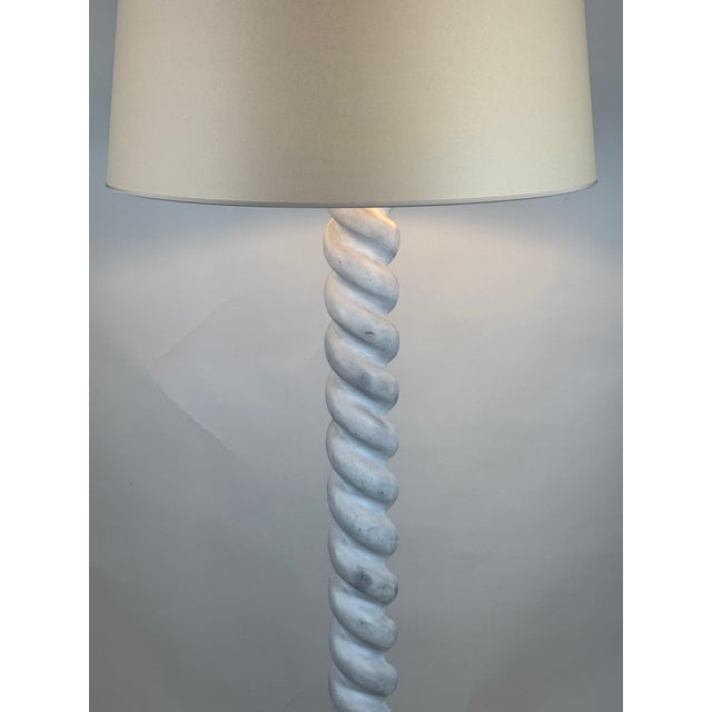 1940s Torsade Plaster Floor Lamp in the Style of Jean-Michel Frank For Sale - Image 10 of 11