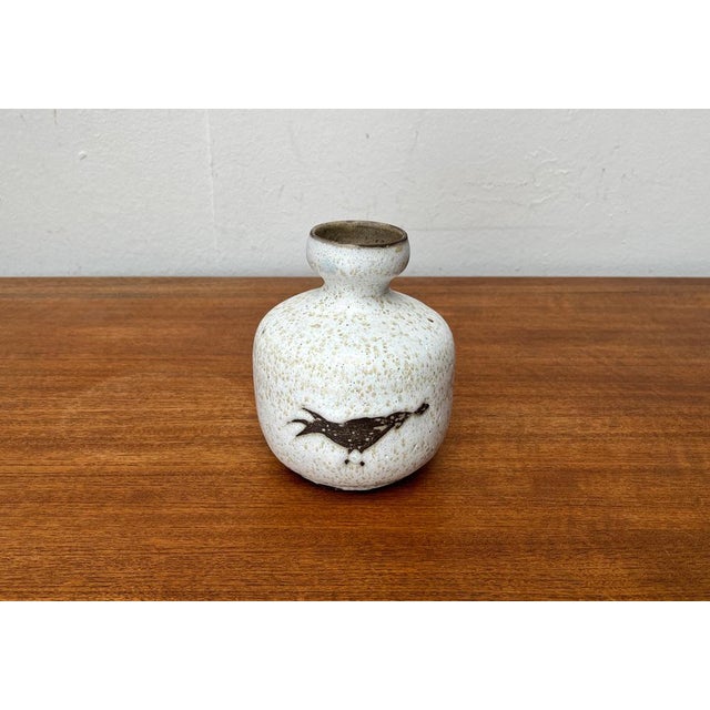 Brown Mid-Century German Studio Pottery Vase by Karl Jüttner for Saalfeld, 1960s For Sale - Image 8 of 17