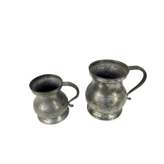 English Set of Four Yates & Birch English Pewter Graduated Pitchers For Sale - Image 3 of 10