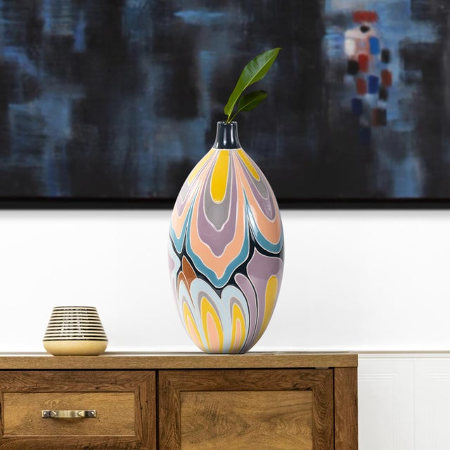 Bramwell Porcelain Vase- Tall For Sale - Image 10 of 11