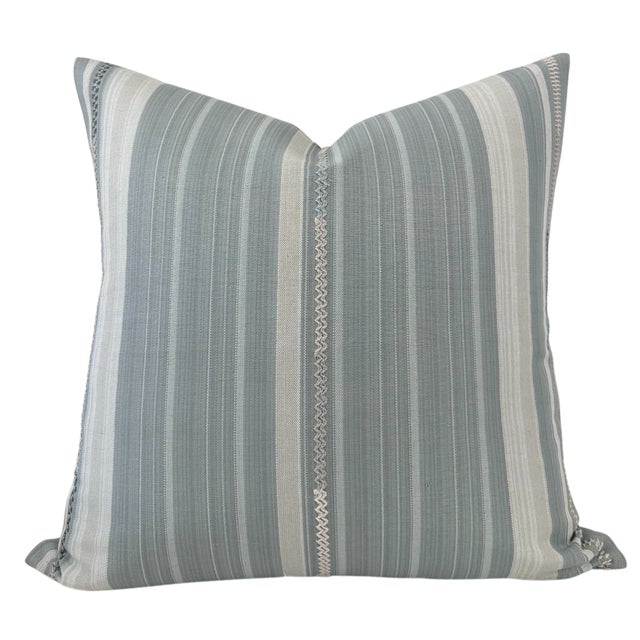 ⭐️ Ships Within 2 Days On the Front: Bordado Woven Fabric On the Back: Ivory Linen Fabric All pillow covers are sewn...