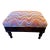 Antique Mahogany Ottoman With Decorator Fabric For Sale