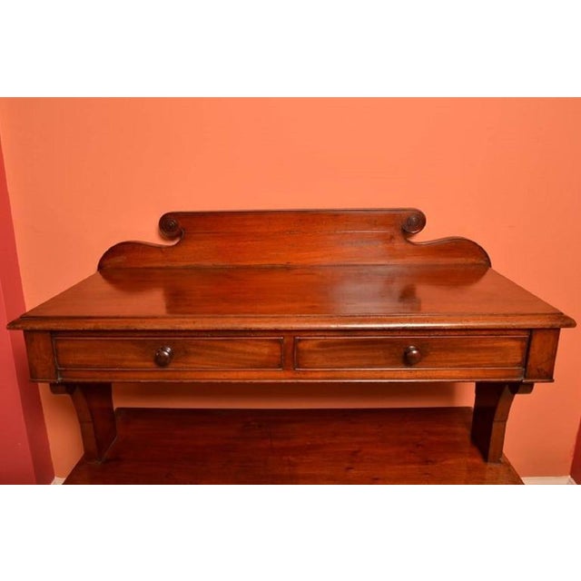 19th Century Victorian Mahogany Serving Table Buffet For Sale - Image 6 of 11