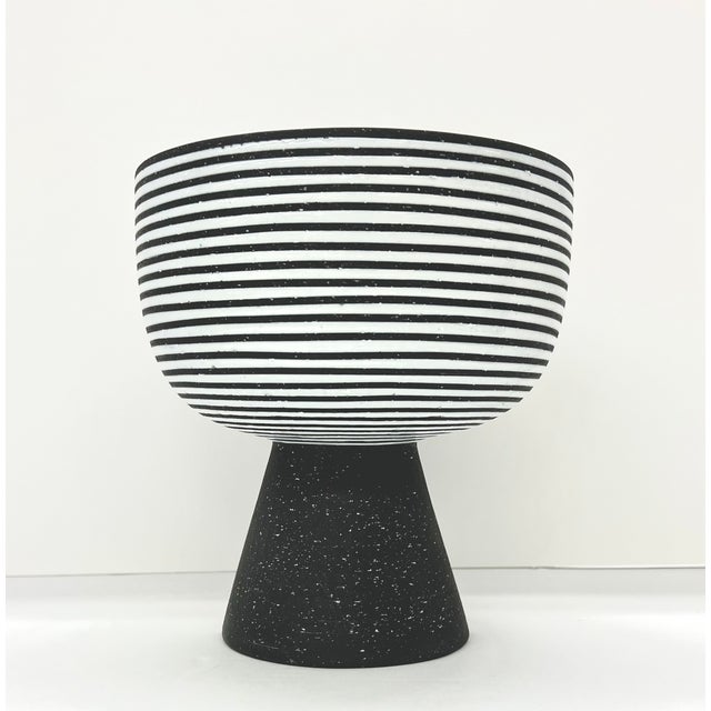 Jonathan Adler Jonathan Adler Palm Springs Pedestal Stripes Bowl For Sale - Image 4 of 7