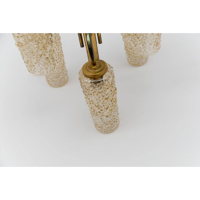 Brass and Amber Bubble Glass Ceiling Lamp, Germany, 1960s For Sale - Image 14 of 17