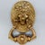 Metal Vintage Solid Brass Lion Head Door Knocker — English Gothic Revival Style For Sale - Image 7 of 7