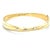 Contemporary Late 20th Century Tiffany & Co. Etoile 18k Yellow Gold, Platinum and Diamond Bangle Bracelet For Sale - Image 3 of 7