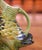 Green Mid-20th Century French Painted Barbotine Ceramic Duck Pitcher For Sale - Image 8 of 12