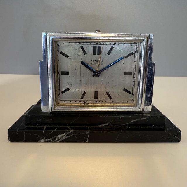 Silver Zenith 8 Day Wake-Up Watch, 1940s For Sale - Image 8 of 8