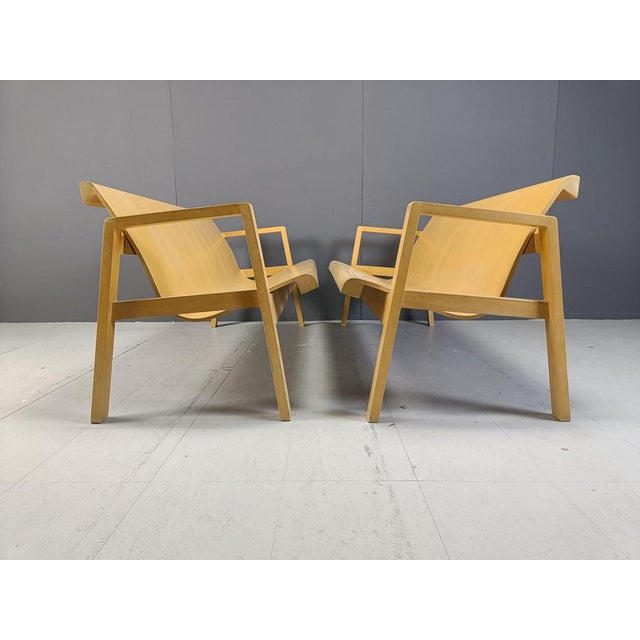1960s Mid-Century Plywood Benches by Alvar Aalto, 1960, Set of 2 For Sale - Image 5 of 9