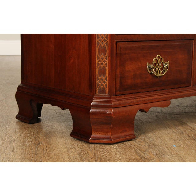 Pennsylvania House Chippendale Style Cherry Triple Chest For Sale - Image 11 of 12