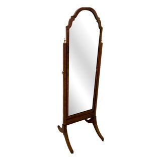 Antique Walnut Cheval Mirror, 1920s For Sale