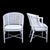 Elevate your dining space with this exceptional set of 8 rattan and cane dining chairs, crafted under the Hans Kaufeld...