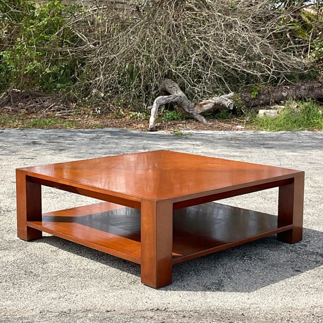 Late 20th Century Vintage Boho Nancy Corzine Lacquered Coffee Table For Sale In West Palm - Image 6 of 10