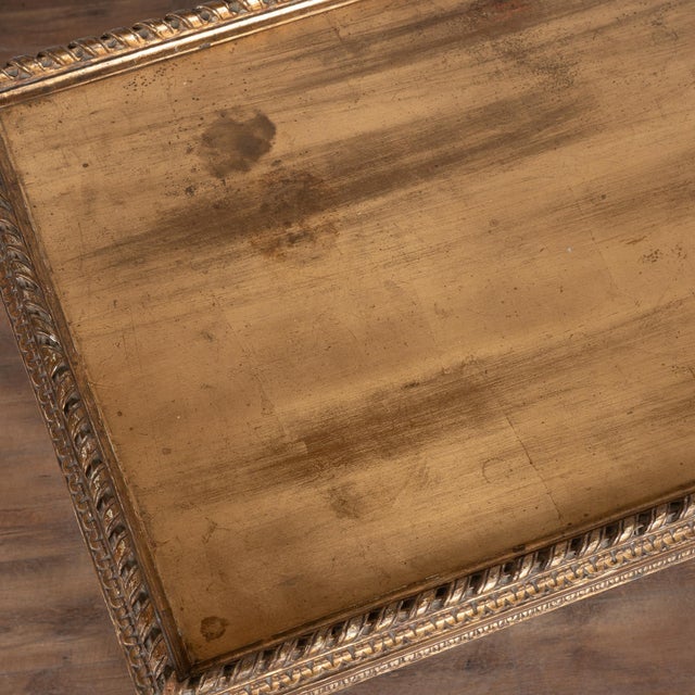 19th Century Swedish Giltwood & Blue Side Table With Hidden Storage For Sale - Image 14 of 18