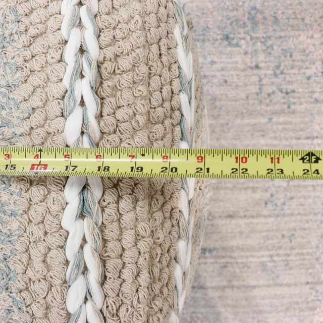 Pasargad Home Grandcanyon Cotton Braided Pouf For Sale - Image 4 of 11