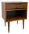 Vintage Mid Century Modern Walnut Nightstand With Open Cubby & Drawer For Sale