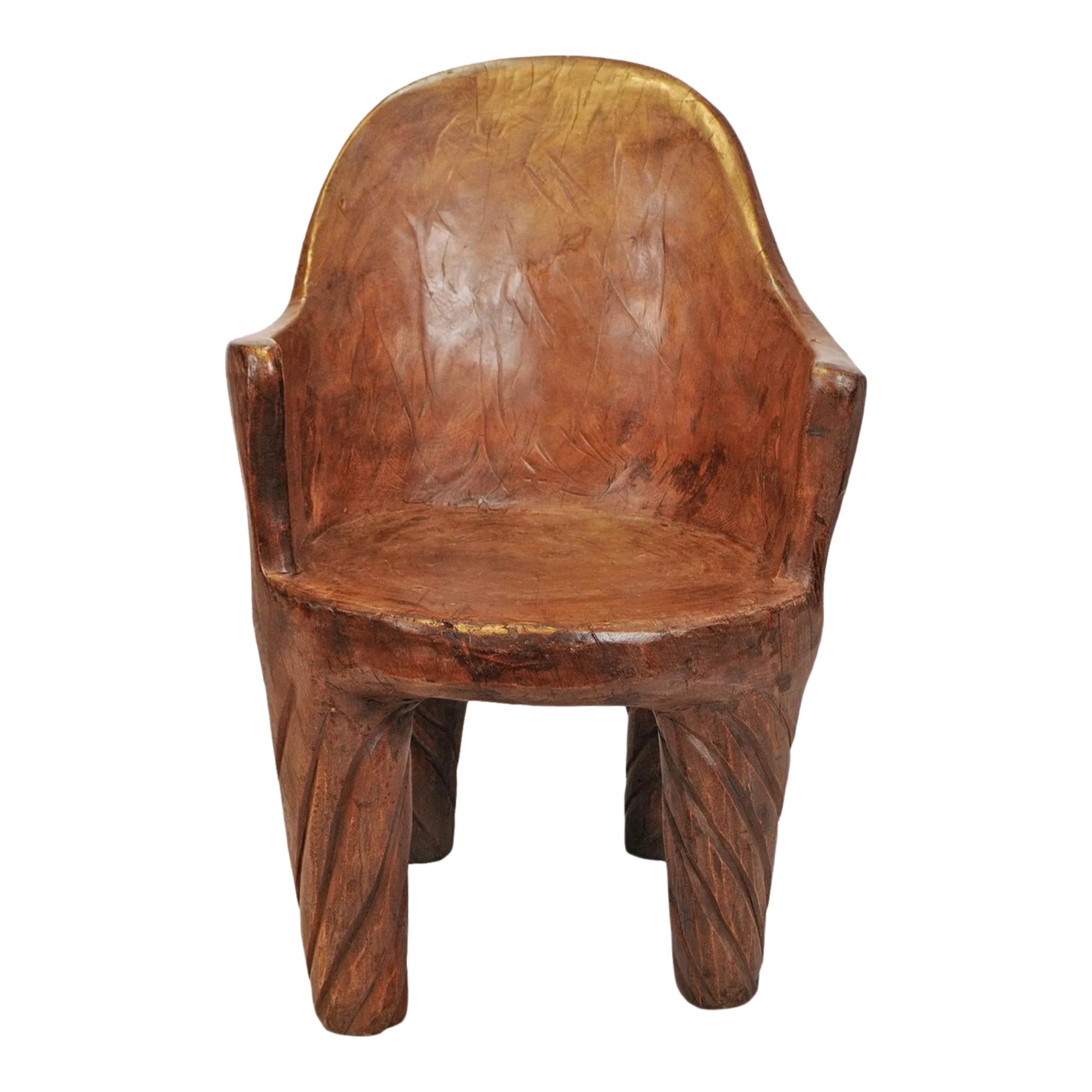 Vintage Guinea Twist Leg Stool Chair | Chairish
