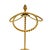 Coastal Vintage Gold Gilt Three Ring Metal Hand Towel Holder For Sale - Image 3 of 7