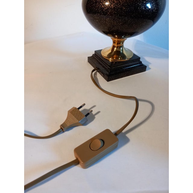 Black Table Lamp by Le Dauphin For Sale - Image 8 of 9
