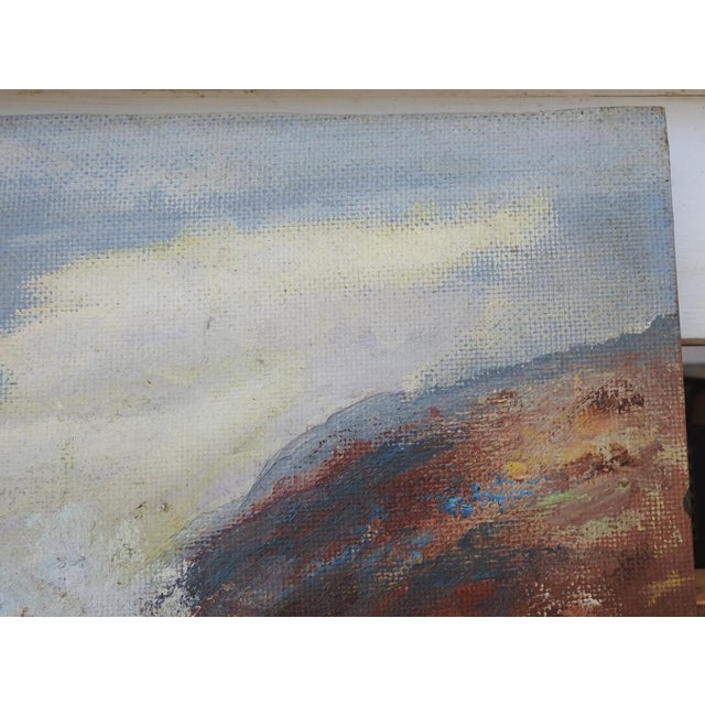 1980s 1980 Impressionist Mountain Desert Landscape Painting For Sale - Image 5 of 6