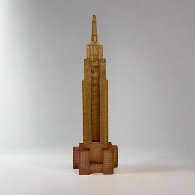 Brown Late 20th-Century Empire State Building Skyscraper Floor Lamp, Italy For Sale - Image 8 of 9