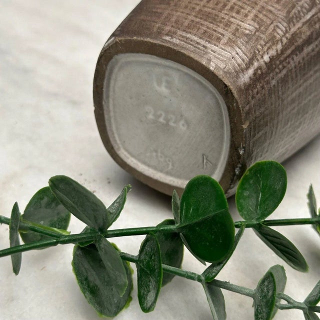 Ingrid Atterberg, Ekeby, Swedish Mid-Century Modern, Tan Vase, Stoneware,1960s For Sale - Image 10 of 11