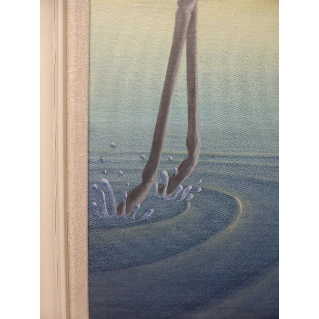 2010s A Pair of Paintings on Canvas of Great White Heron by Kathy Strong 2011 For Sale - Image 5 of 8