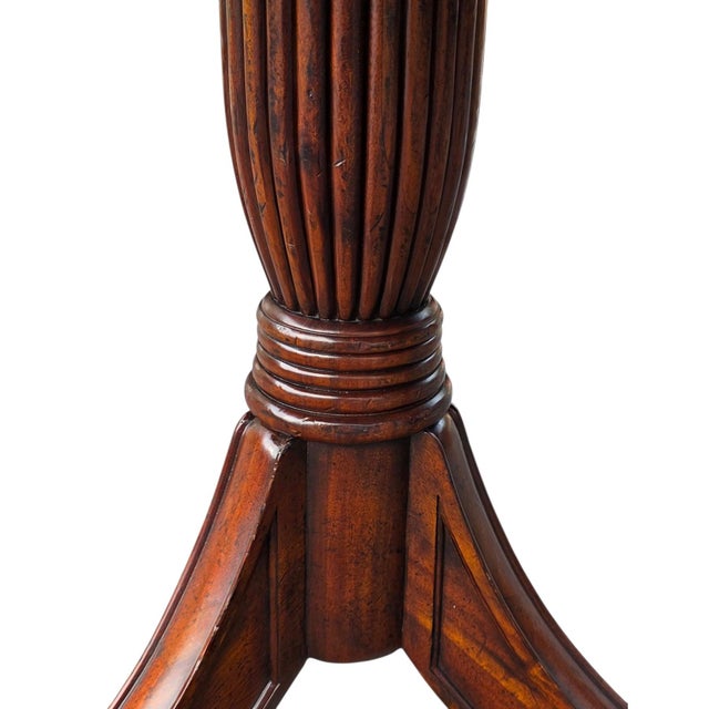 Jonathan Charles Regency Crotch Mahogany Non-Extendable Dining Table For Sale In Washington DC - Image 6 of 12