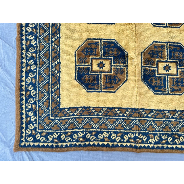 Moroccan Golden Hand-Knotted Wool Rug - 6'10" X 4'4" For Sale - Image 6 of 12