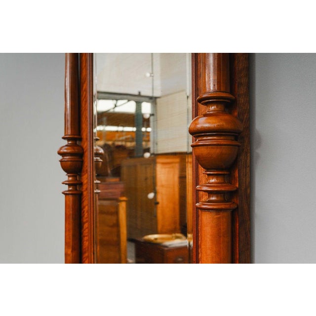 Gründerzeit Wall Mirror in Walnut, Late 19th Century For Sale - Image 11 of 13