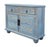Oriental Floral Shabby Chic Rustic Light Blue High Credenza Cabinet For Sale In San Francisco - Image 6 of 10